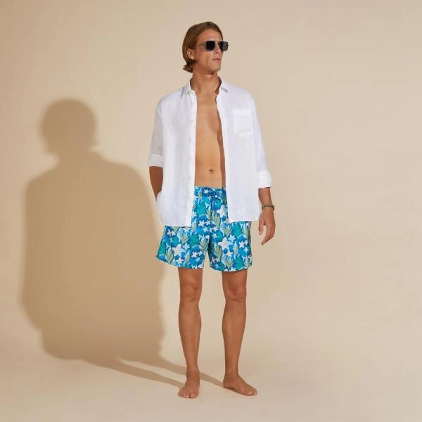 Plain Linen Shirt White Photo